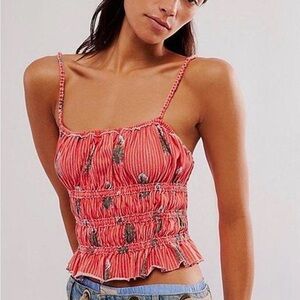 Free People We The Free Dolce Vita Coral Tank Top M Medium